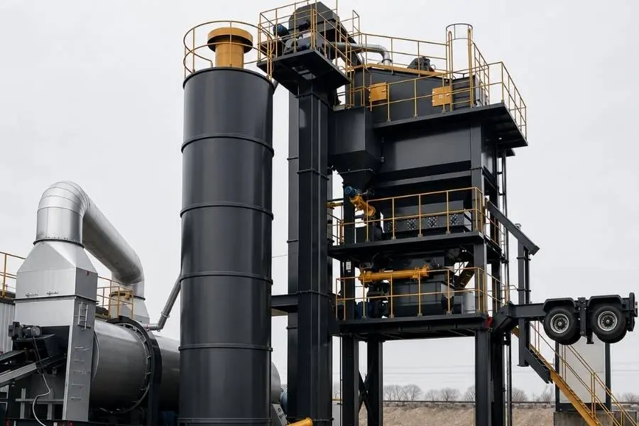 Mobile asphalt plants are designed for projects that need to operate at different job sites. Thanks to their transportable structure, fast installation advantage and compact equipment layout, they offer a practical solution for road projects with changing locations.
