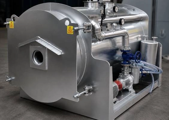 Thermal oil heater 2 High-efficiency thermal oil heater with insulated combustion chamber and hot oil circulation system