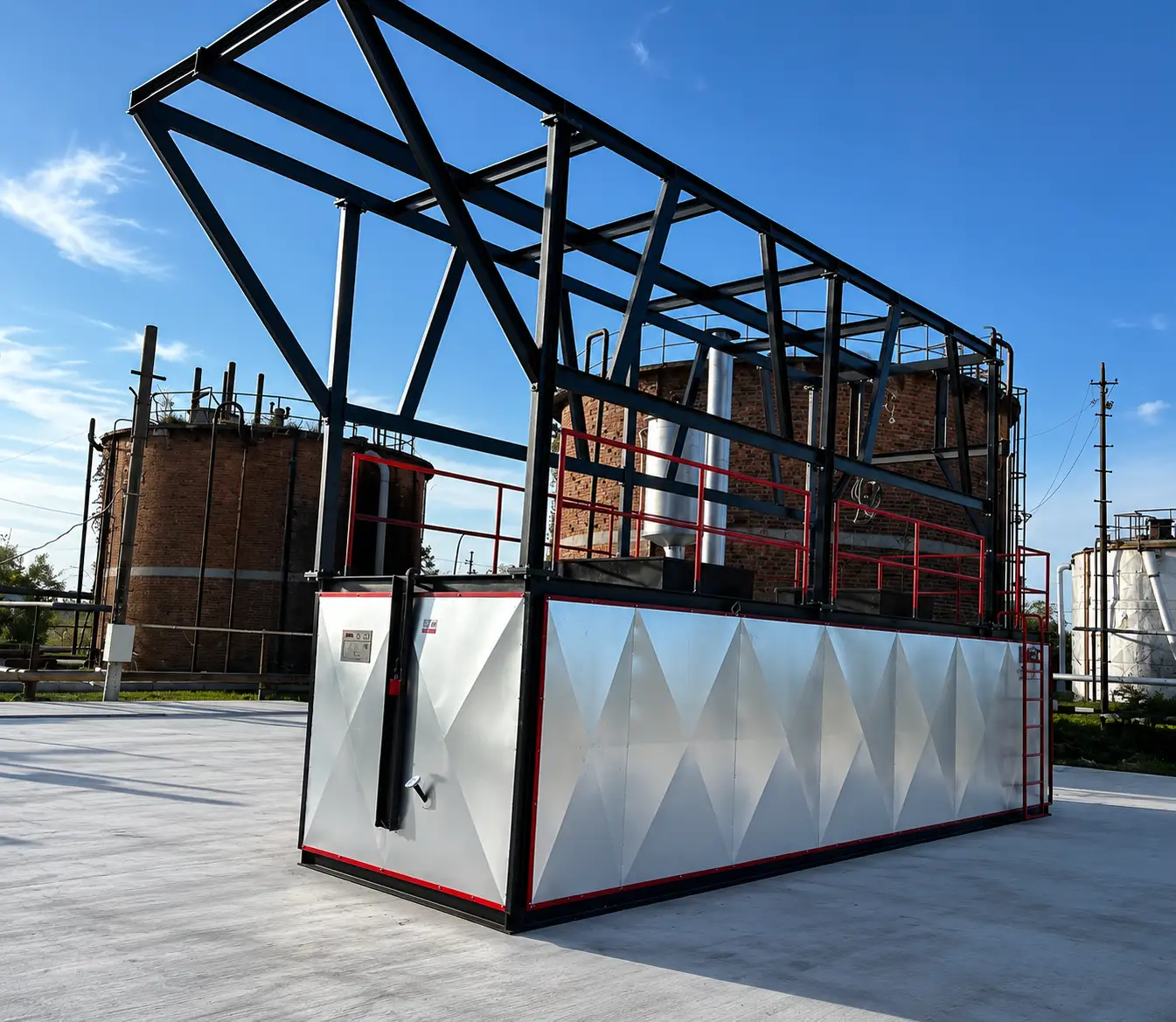 Bitumen Melting Machine with thermal oil heating system manufactured by MBA Plant
