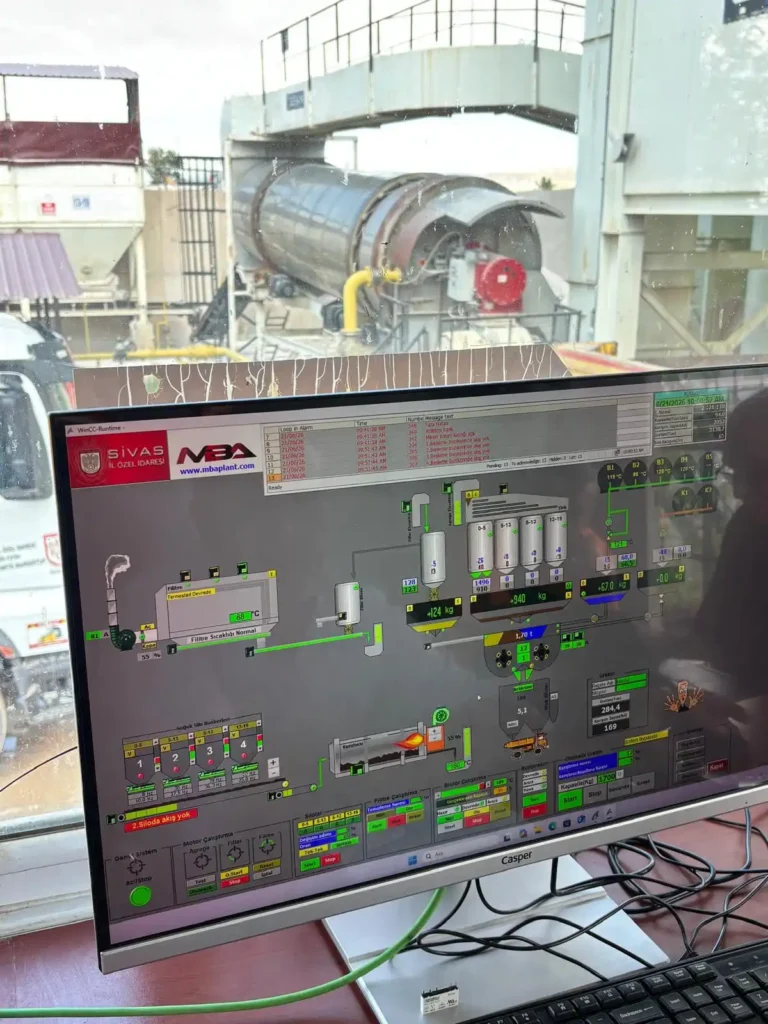 Système d'automatisation PLC et SCADA pour centrale d'enrobage MBA