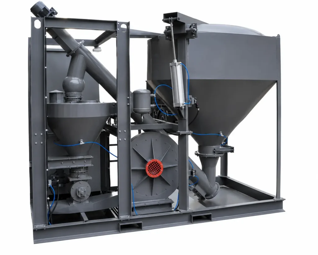 Système de dosage des fibres de cellulose Système de dosage des fibres de cellulose pour centrale d'enrobage avec automatisation PLC