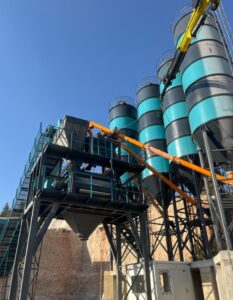 مصنع الخرسانة الثابت المزود بخلاط Twin Shaft
